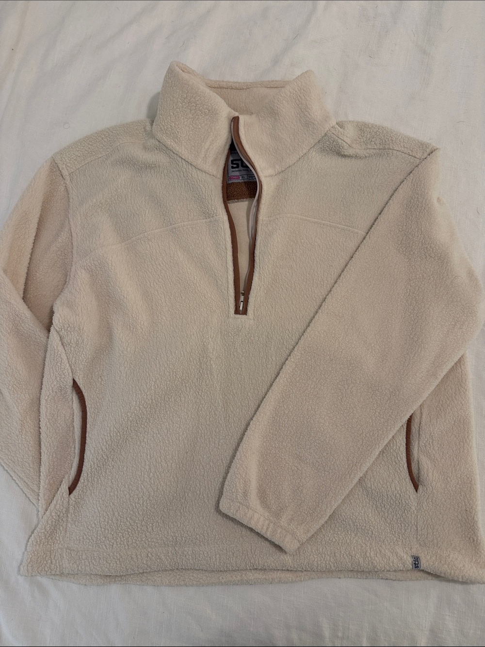 stio cream rawlins fleece pullover quarter zip